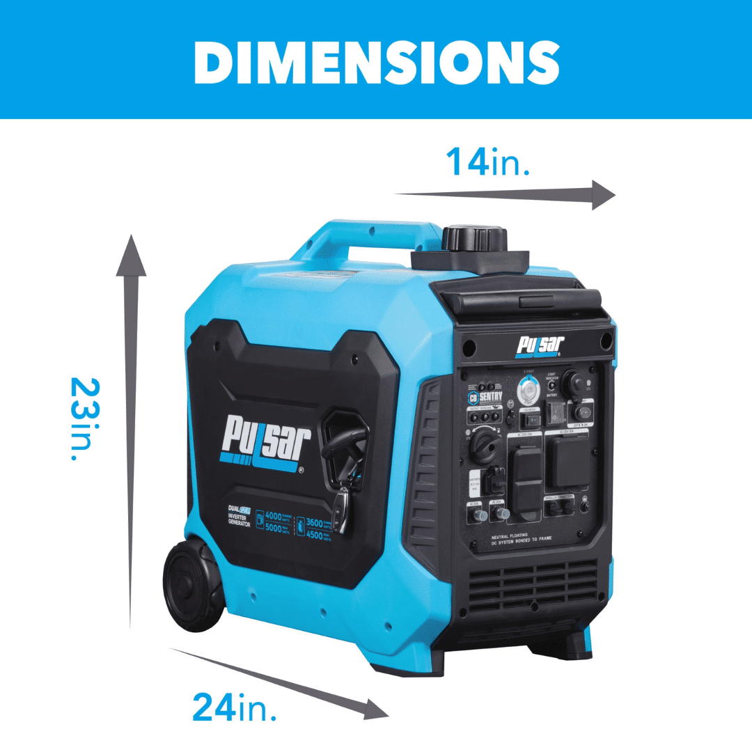 Generador Electrico A Gasolina Americano Pulsar 5000 Watt (5.0kw) Dual Fuel (gasolina Y Propano) (inverter) (silencioso 65db) (con Control Remoto) Y Sensor Co Sentry – Pg5000bisrco - Imagen 10