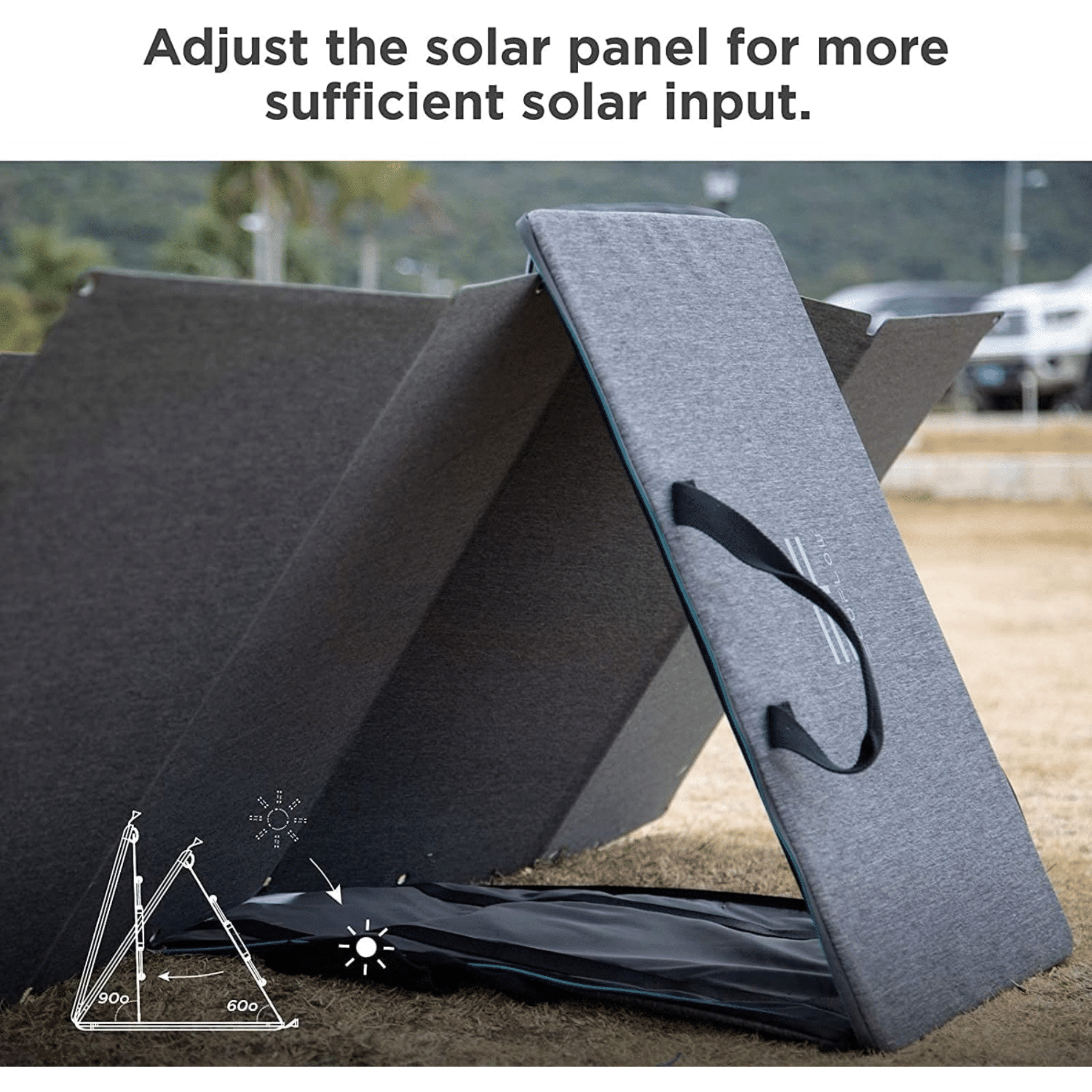 Panel Solar Ecoflow 160w Portable Solar Panel (21.4v(max) 9.6a(max)) (portátil Plegable) (Ángulos De Soporte Ajustables)(ip67 Resistente Al Agua/a Prueba De Polvo) (22% De Eficiencia De Transferencia Solar) (tipo De Célula: Silicio Monocristalino) – 5006401005 – Efsolar160w - Imagen 3